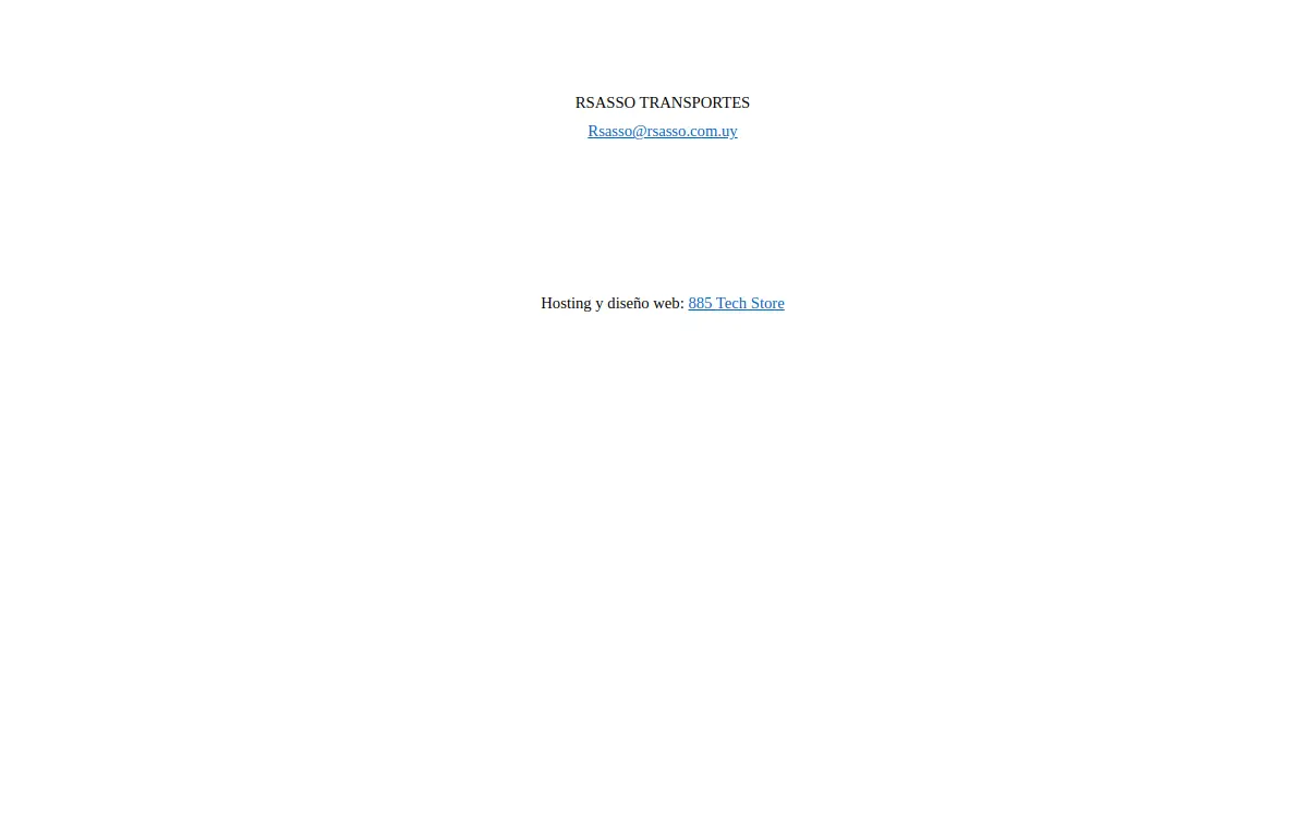 Captura del sitio web R Sasso Transportes